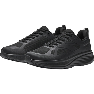 安踏城际丨缓震回弹慢跑鞋男鞋春季防滑耐磨黑色运动鞋112545592