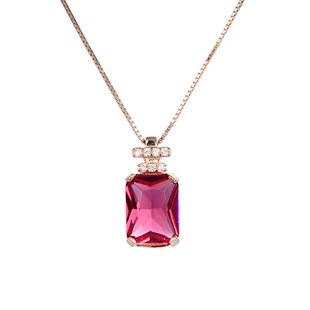 Moment 如花在野 红色香水瓶吊坠纯银项链锁骨链饰品银饰2025新款