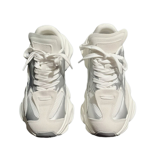 大舌头~走秀款真皮厚底增高老爹鞋女2025秋新款休闲鞋ins运动女鞋