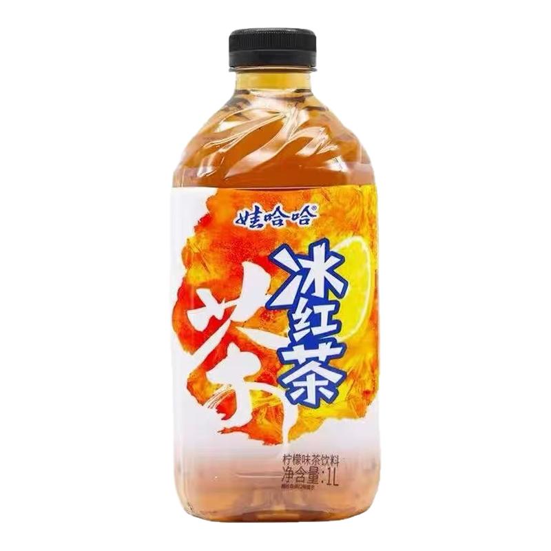 娃哈哈冰红茶1L*12瓶|整箱装大容量果味茶饮办公休闲学生冰爽饮料