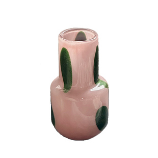 玉色玻璃芬顿花瓶法式中古轻奢可水培客厅玄关装饰摆件乔迁礼物