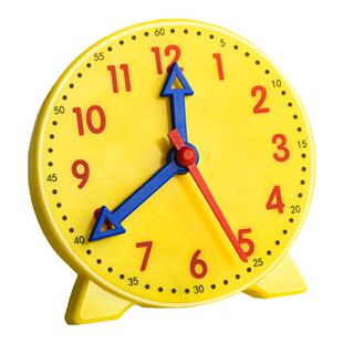 2个钟表模型小学教具三针联动小学二年级数学教学时钟小学生24小时幼儿园儿童钟面学具认识钟表和时间学习器D