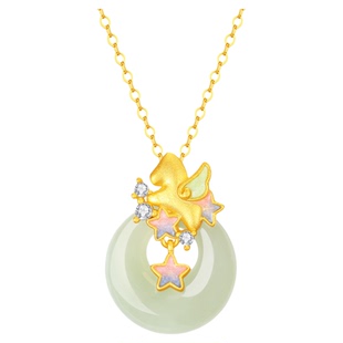 和田玉生肖马项链女纯银小众设计马年本命年锁骨链吊坠生日礼物