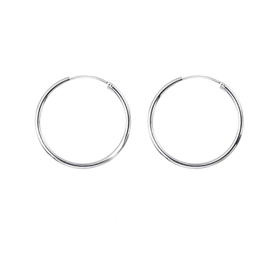 Margot手作S925纯银大圆圈耳环
