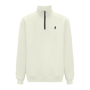 立领加绒加厚保暖半高领男性新款秋冬重磅立领卫衣简约纯色款6522