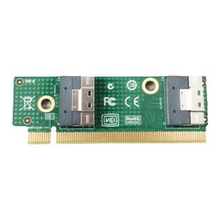 独立显卡U.2延长转接 扩展PCIe4.0 x16转SlimSAS 8654 1U转接底卡