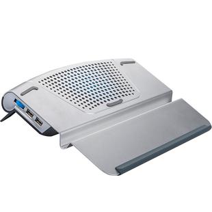 笔记本散热器15.6寸底座电脑支架14寸风扇水冷式压风式静音适用苹果联想拯救者y9000p小新pro16半导体铝合金