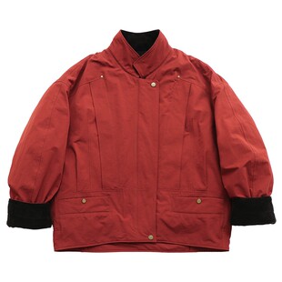 鹿与飞鸟「曼城往事」轻松巴恩风 拼灯芯绒帅气工装棉服外套7303