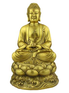 纯铜佛像三宝佛摆件药师佛