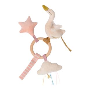 法国moulinroty茉兰若缇木环手摇铃幼儿抓握训练玩具安抚玩具早教