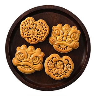 100g月饼模具新款2026狮醒中式传统流心国潮风广式75克糕点压磨老