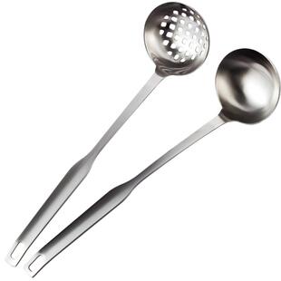 onlycook 家用304不锈钢汤勺漏勺厨房大号长柄盛汤专用勺子火锅勺