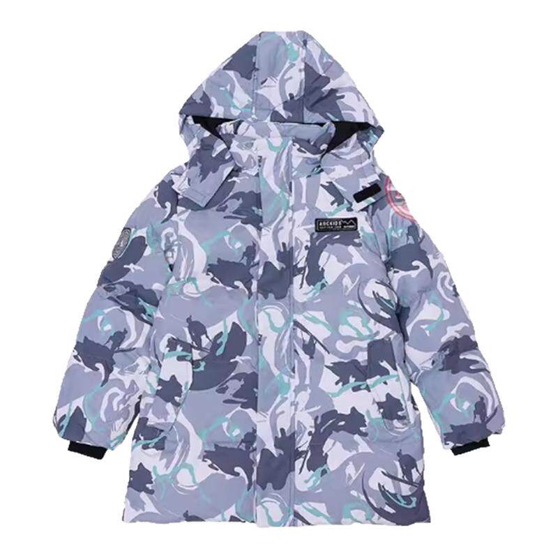abckids童装男童加厚羽绒服冬季中长款鸭绒袄2025新款中大童外套