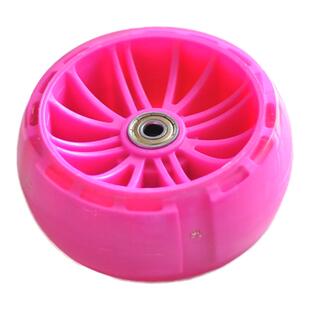 儿童滑板车配件轮子车轮前轮轱辘轴承加宽悍马轮三轮四轮车发光轮