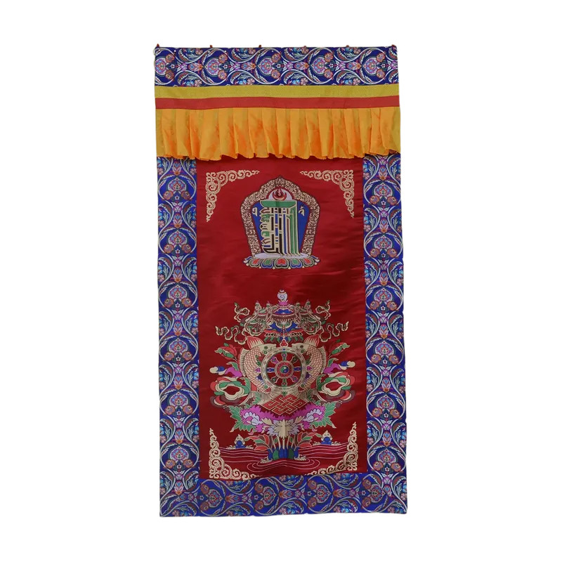 藏式吉祥图案提花门帘隔断帘