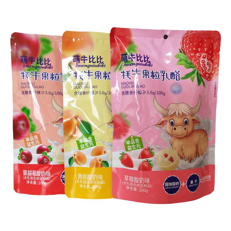 高铁同款萌牛比比牦牛果粒乳酪干吃酸奶固体酸奶酪棒耗牛火车200g
