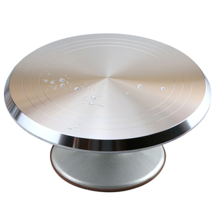 铝合金裱花台蛋糕转盘转台蛋糕架裱花旋转台烘焙工具套装家用商用