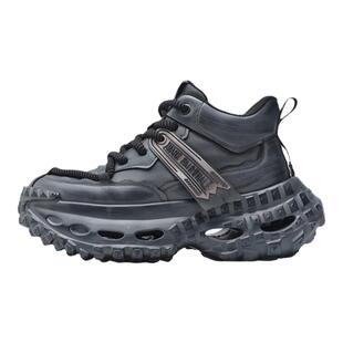 马克华菲男鞋2026新款增高黑武士潮流轮胎鞋男士运动老爹鞋休闲鞋