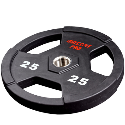 马西三孔悍马包胶举重孔径杠铃片