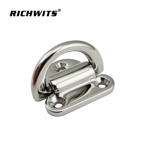 不锈钢316D形搭扣镜面地栓船用绳抛光令游艇游艇令环地固定