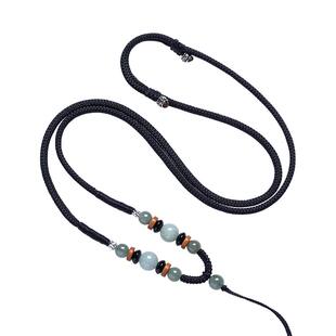 高档玉佩玉坠翡翠平安扣绳子吊坠挂绳专用项链绳玉石吊坠绳女高级