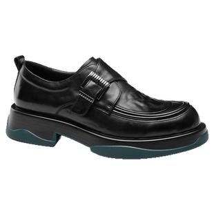 奥康 男鞋2025春季时尚休闲男士孟克鞋厚底一脚蹬套脚皮鞋