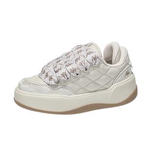 Kappa板鞋女款2024秋冬季新款休闲百搭爆款厚底学生运动面包鞋