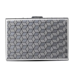 商务大容量多卡位不锈钢卡包女式名片夹男士防盗刷菱格便携名片盒高档金属卡套2025新款创意便携男女士零钱包