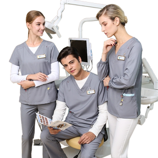 牙医牙科口腔医生护士工作服刷手服手术服女洗手衣服诊所短袖套装