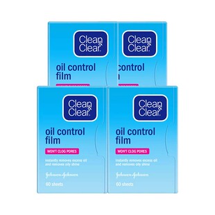 可伶可俐cleanclear吸油纸男女面部去油面巾纸蓝膜清爽控油便携