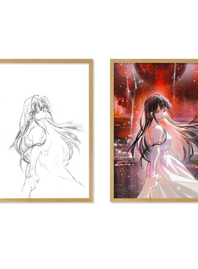 十日终焉齐夏周边镜子镜面灯光画生日礼物卧室动漫装饰画小夜灯