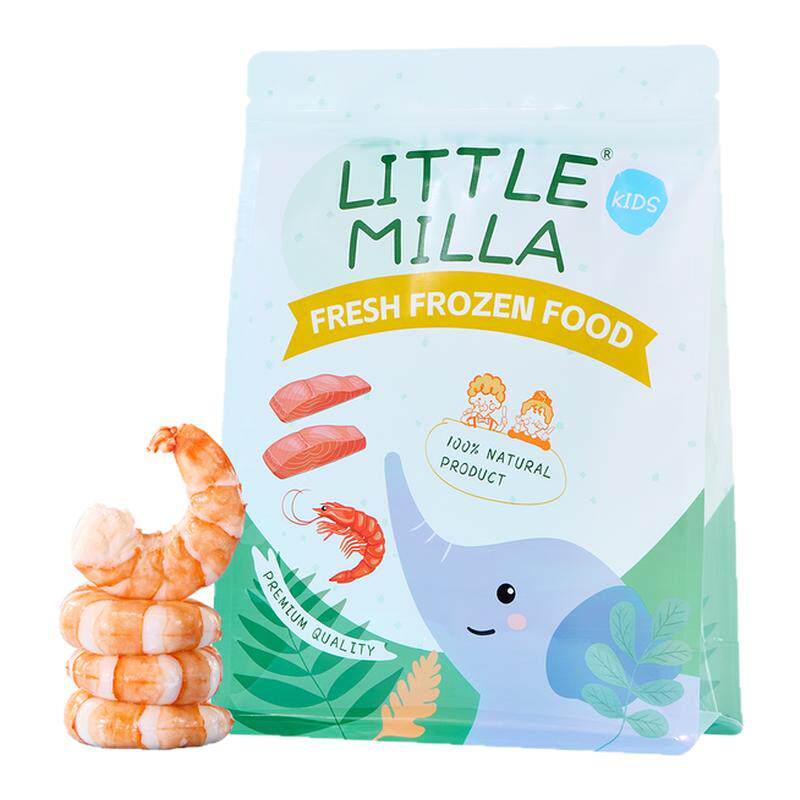 LITTLEMILLA宝宝辅食虾仁婴儿去虾线冷冻虎虾虾仁鲜冻特级大特大