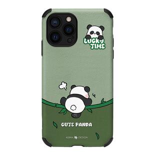 竹子熊猫适用苹果17promax手机壳14仿皮超薄iPhone16保护套13网红plus全包防摔12pm女款ip14pro新款15/xs高级