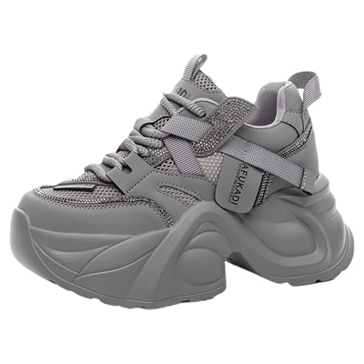 巨好看超轻增高10厘米真皮老爹鞋