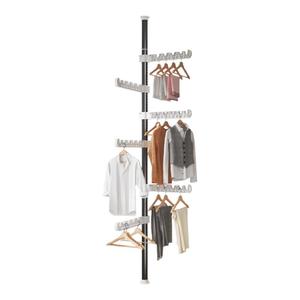 顶天立地晾衣架家用落地卧室内免打孔伸缩杆阳台窗口晒挂衣架神器