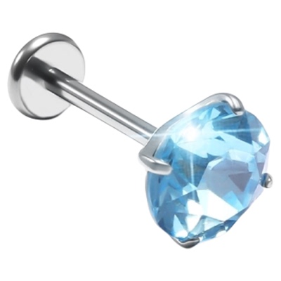 钛合金爆闪华子平底耳钉睡觉免摘