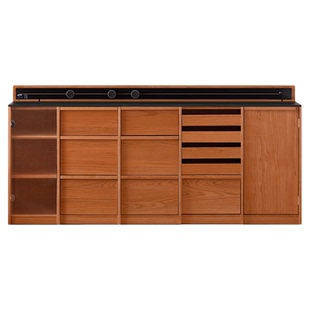 浮生记/骨骼线边柜家用落地收纳柜岩板餐边柜客厅抽屉柜咖啡柜子