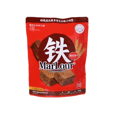 真丝豆乳威化巧克力威化饼干210g