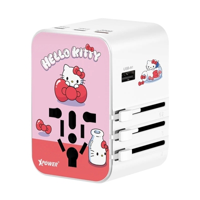 正版香港xpower转换插头HelloKitty45W快充全球通用旅行充电器头