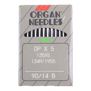 进口风琴机针DPX5工业缝纫机针套结机锁眼机厚料平车机专用风琴针