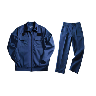 新款地勤工作服春秋蓝色夏季机务服防油静电工作服透气耐磨套装男