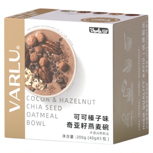 VARLU瓦露奇亚籽缤纷燕麦碗冲泡营养谷物代餐每盒5包独立装单口味