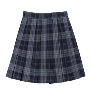 孤山 格裙jk制服心脏地震原创校供女蓝色百搭半身女学生格子短裙