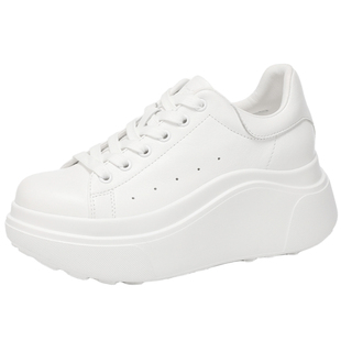 MILLIE'S/妙丽真皮厚底板鞋女2026春季款百搭增高软底舒适运动鞋