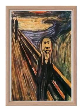 坤喊世界名画呐喊爱德华真迹挂画鸡你太美蔡徐坤周边摆件学生礼物