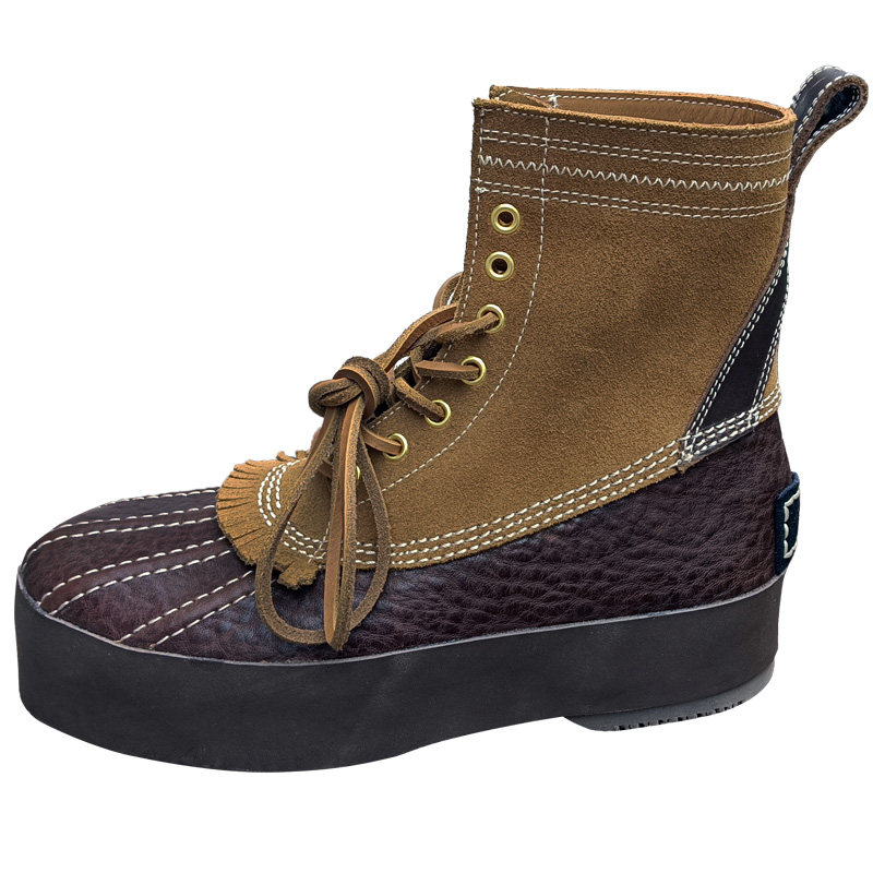 visvim cantq冬季新款内增高马丁靴厚底野牛皮复古流苏猎鸭靴男鞋