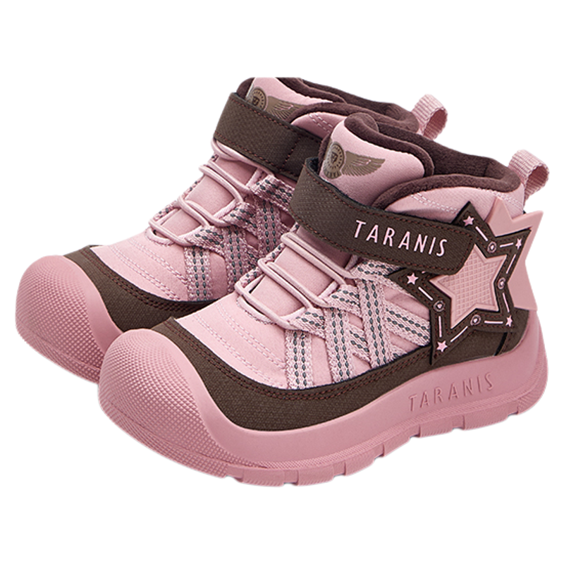 泰兰尼斯女童雪地靴中大童2025冬季新款儿童加绒保暖户外运动靴
