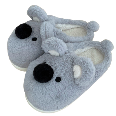 细细条情侣可爱卡通小考拉棉拖鞋