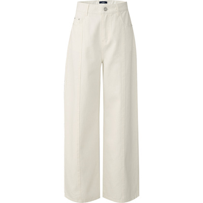 娅丽达加长版阔腿牛仔裤女春