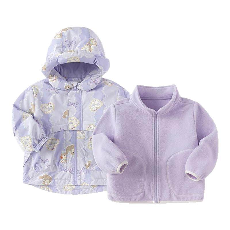 巴拉巴拉女童冲锋衣宝宝三合一套装可拆卸秋装新款衣服儿童外套潮